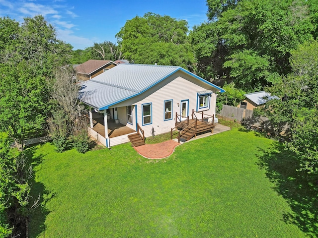 exterior space featuring a yard