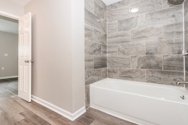 bathroom featuring wood-type flooring