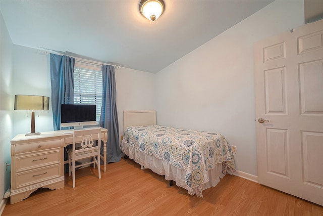 bedroom featuring light wood-type flooring