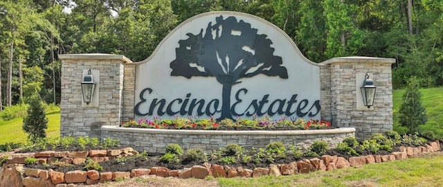 view of community sign