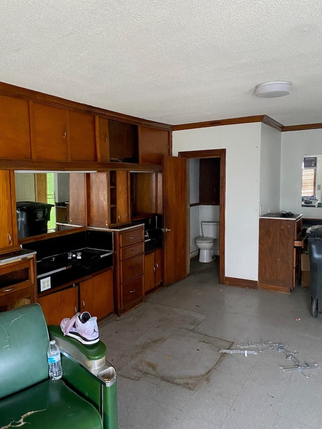 kitchen with crown molding