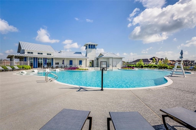 view of pool with a patio area