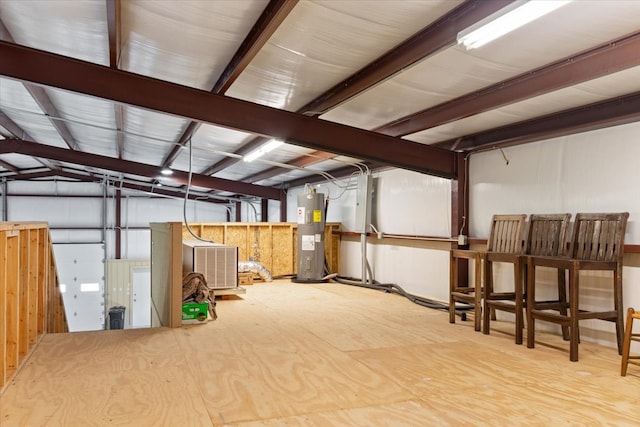 interior space with water heater