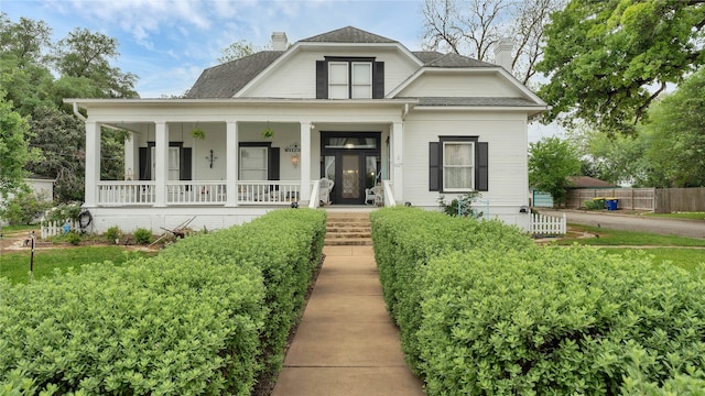 view of front of house featuring covered porch