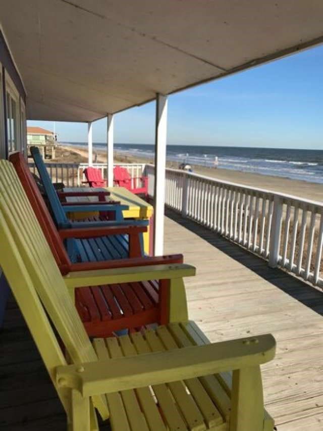 deck featuring a water view