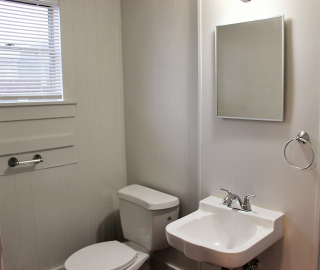 bathroom with sink and toilet