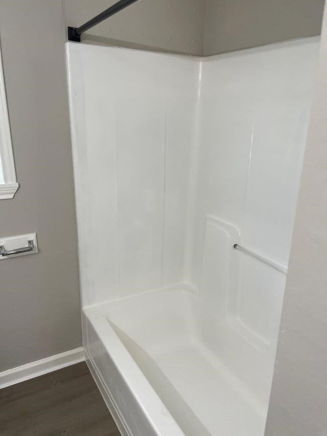 bathroom featuring hardwood / wood-style flooring