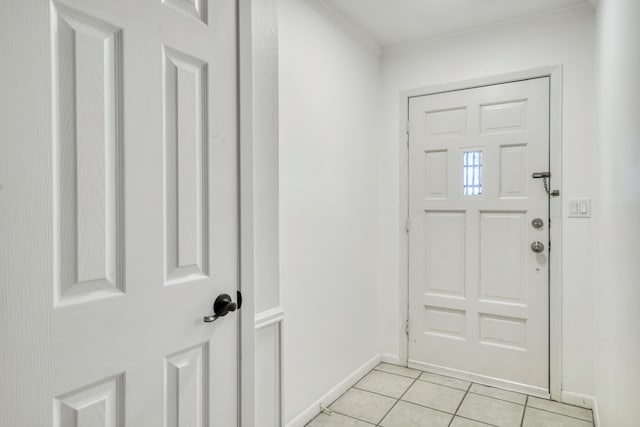 view of tiled entrance foyer