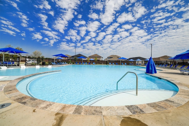 view of pool with a patio