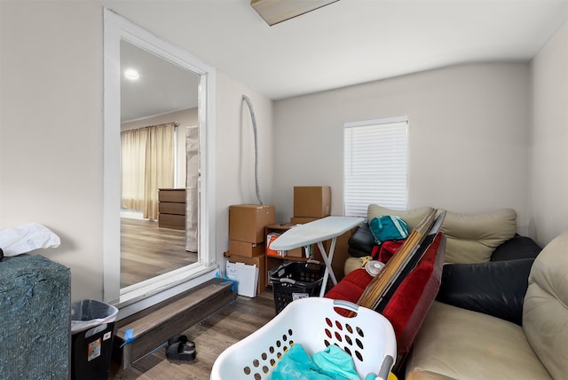 bedroom featuring hardwood / wood-style floors