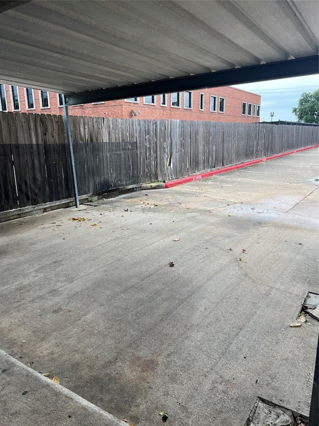 view of patio with a fenced backyard