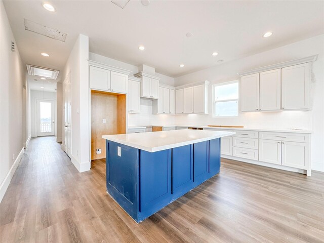 kitchen featuring light hardwood / wood-style floors and a wealth of natural light