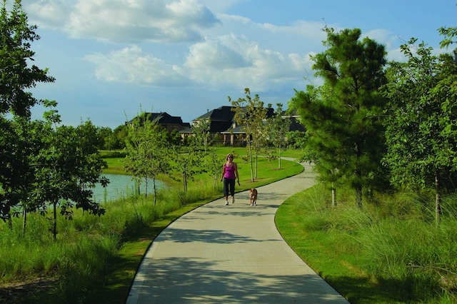 view of home's community featuring a lawn