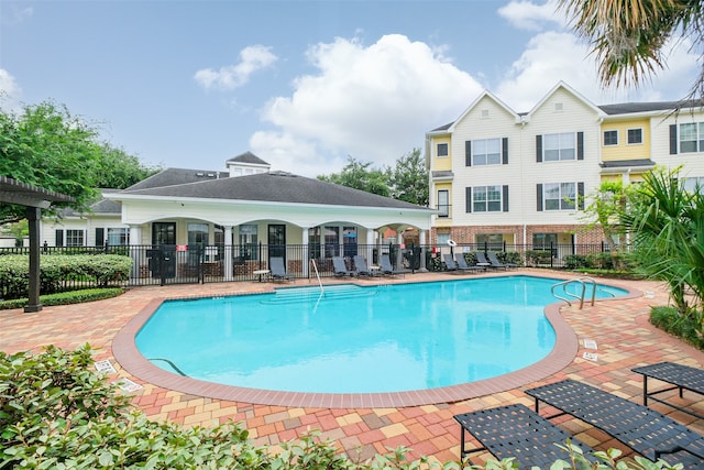 view of pool with a patio area