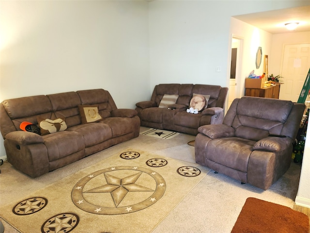 view of carpeted living room