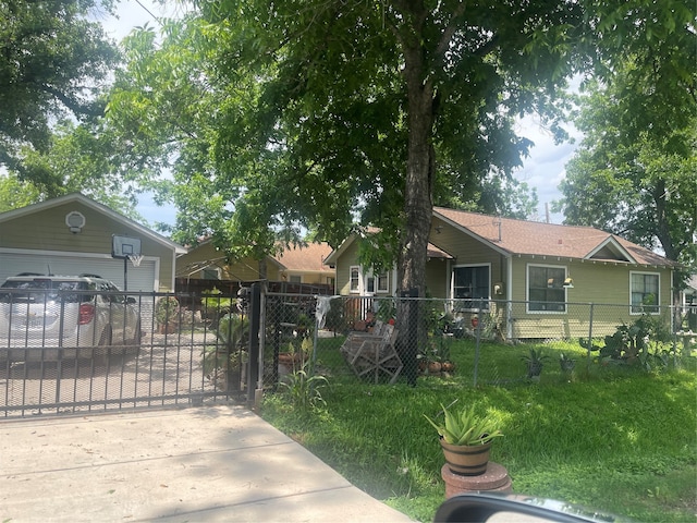 ranch-style house with a garage