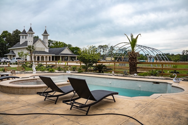 view of pool with a patio area