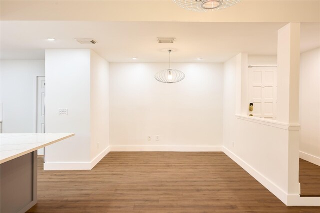 15830 Whipple Tree Dr, Houston, TX 77070 - unfurnished dining area featuring wood finished floors, baseboards, and recessed lighting