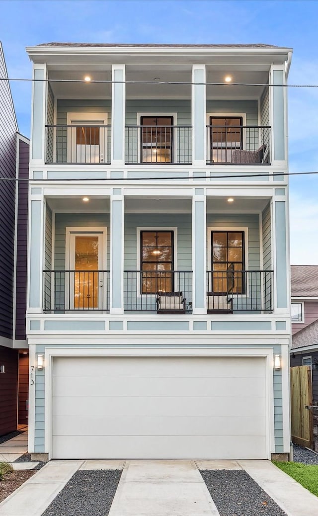 view of front of home featuring a garage