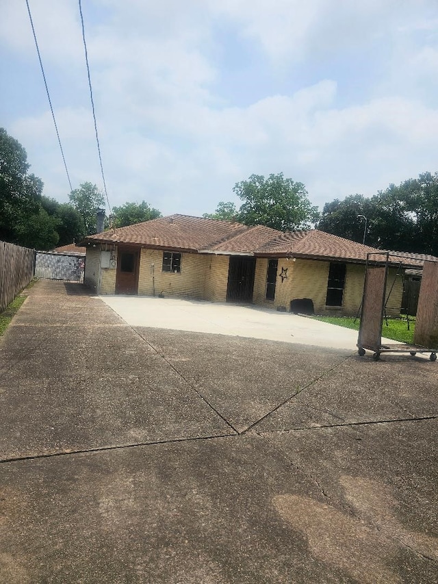 view of ranch-style house