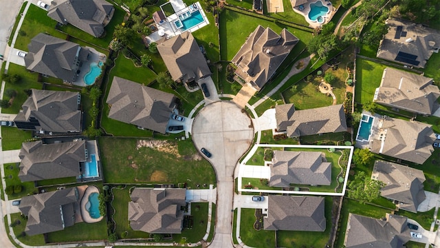 drone / aerial view featuring a residential view