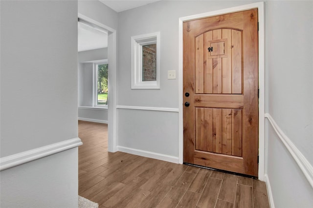 427 Pebblebrook Dr, El Lago, TX 77586 - foyer entrance with hardwood / wood-style floors