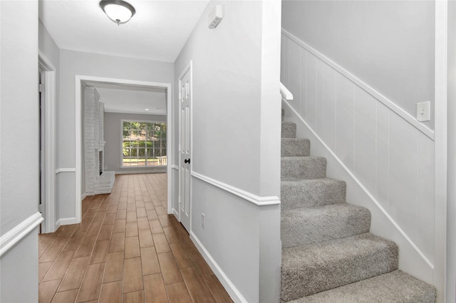 427 Pebblebrook Dr, El Lago, TX 77586 - hall with hardwood / wood-style flooring