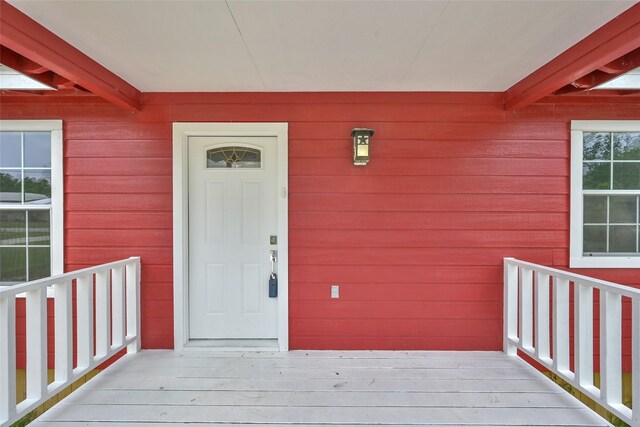 view of doorway to property