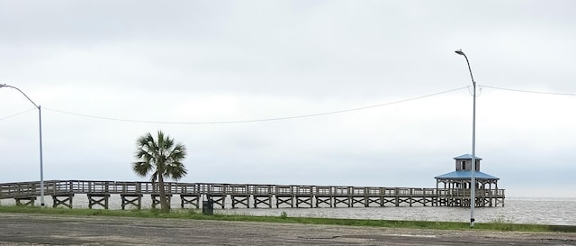 exterior space featuring a water view