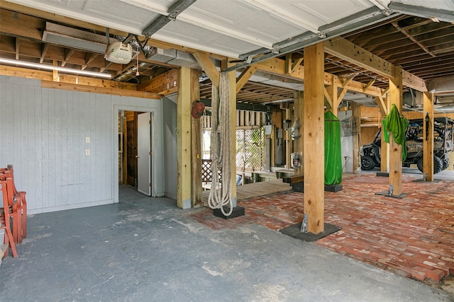 interior space featuring a garage door opener