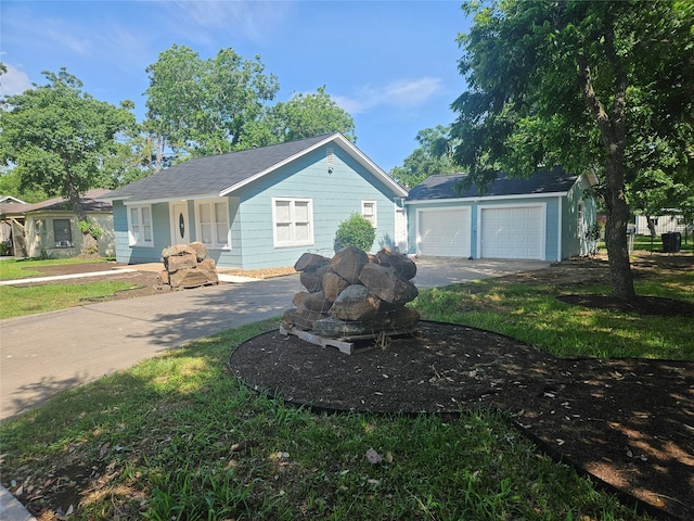 view of single story home