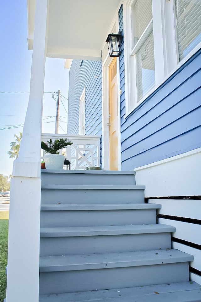 view of stairway