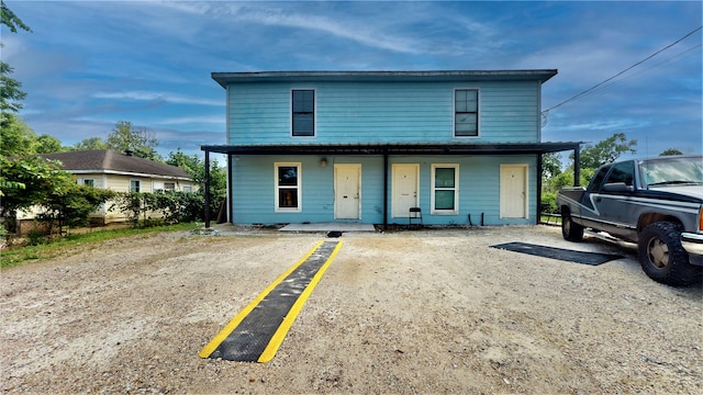 view of front property with covered porch