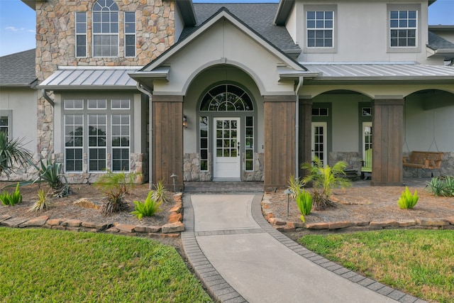 view of doorway to property