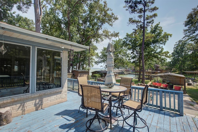 view of wooden terrace