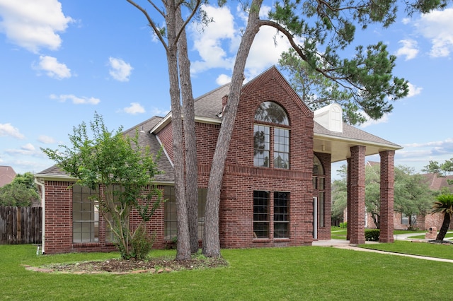 17402 Wilton Park Ct, Spring, TX 77379 - view of front facade with a front lawn