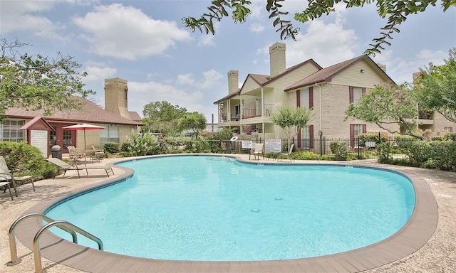 view of pool with a patio