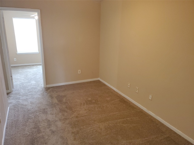 view of carpeted spare room