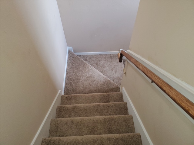 stairs with carpet floors