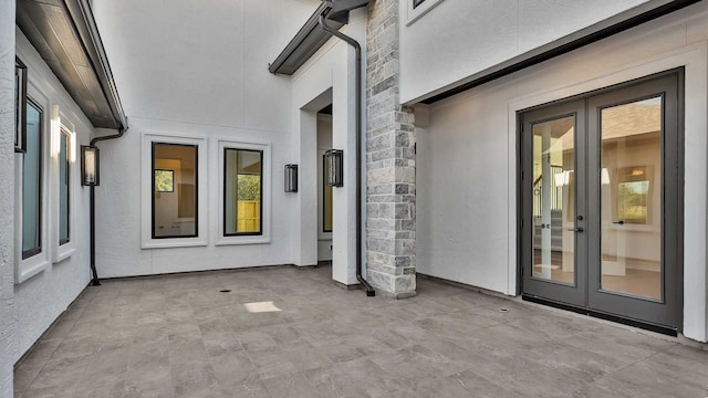 view of patio with french doors