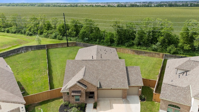 drone / aerial view featuring a rural view