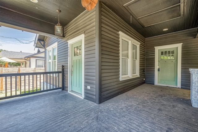 view of doorway to property