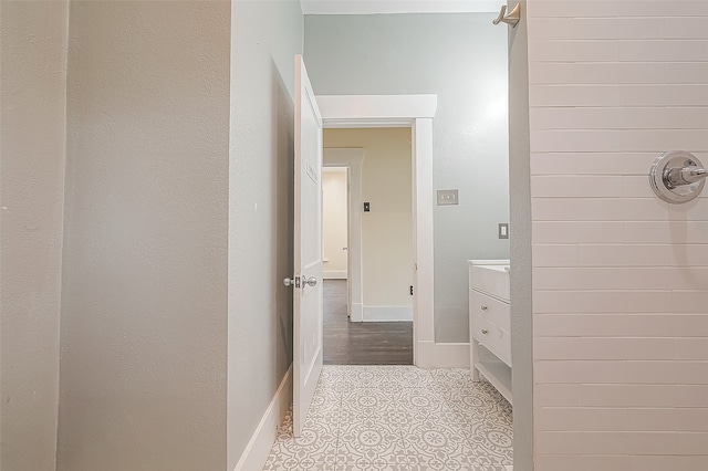 interior space featuring tile patterned floors