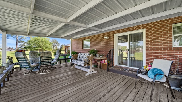 view of wooden terrace