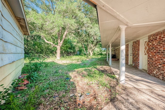 view of yard featuring a patio