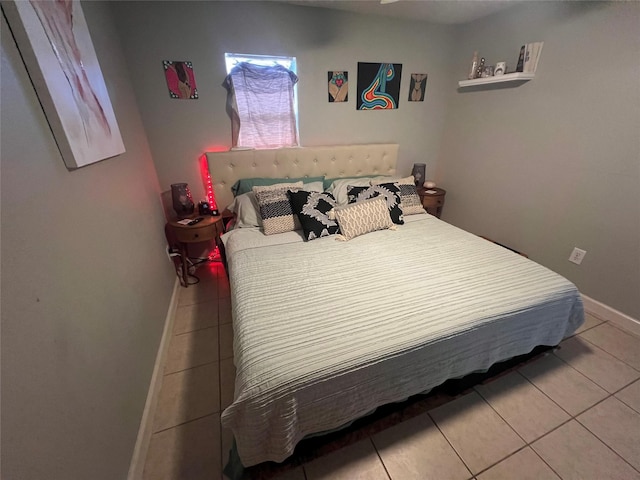 view of tiled bedroom