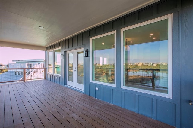 view of deck at dusk