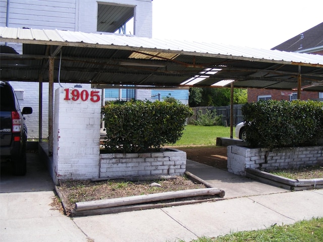 view of parking / parking lot