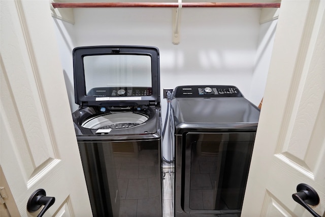 laundry area with washer and dryer