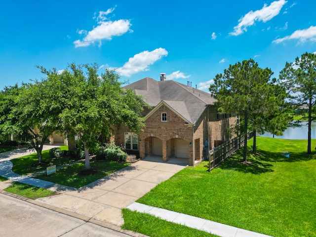 view of front of home featuring a front yard